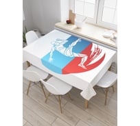 Прямоугольная скатерть JoyArty Российский гол из сатена tc_378869_120x145