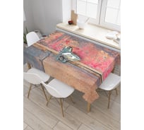 Прямоугольная скатерть JoyArty Запертый сарай из сатена tc_9800_120x145