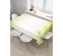 Прямоугольная скатерть JoyArty Рамка листьев монстеры из сатена tc_30219_120x145