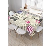 Прямоугольная скатерть JoyArty Старая газета из сатена tc_36789_120x145