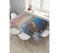 Прямоугольная скатерть JoyArty Полевое озеро из сатена tc_4147_120x145