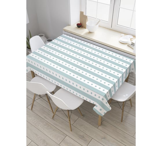 Прямоугольная скатерть JoyArty Двуцветные полосы из сатена tc_34287_120x145 1