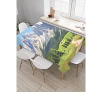 Прямоугольная скатерть JoyArty Высокие горы из сатена tc_20411_120x145