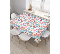 Прямоугольная скатерть JoyArty Рай сладкоежки из сатена tc_32035_120x145