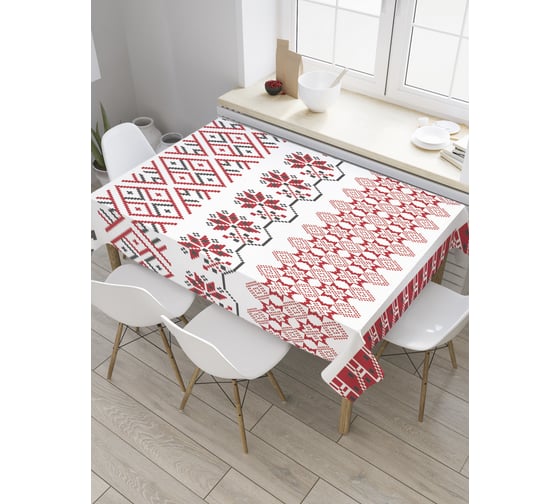 Прямоугольная скатерть JoyArty Народные узоры из сатена tc_32514_120x145 1