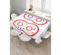 Прямоугольная скатерть JoyArty Свечи восьмерка из сатена tc_34251_120x145