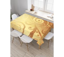 Прямоугольная скатерть JoyArty Золотая спираль из сатена tc_30040_120x145