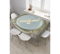 Прямоугольная скатерть JoyArty Корабельная чайка из сатена tc_7895_120x145