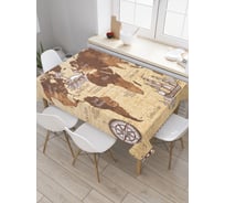 Прямоугольная скатерть JoyArty Старинная карта из сатена tc_30398_120x145