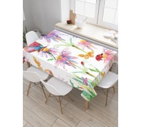 Прямоугольная скатерть JoyArty Рай насекомых из сатена tc_30431_120x145