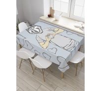 Прямоугольная скатерть JoyArty Волк любовник из сатена tc_31986_120x145
