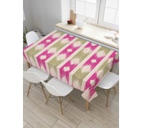 Прямоугольная скатерть JoyArty Полосы с волнистыми узорами из сатена tc_4437_120x145