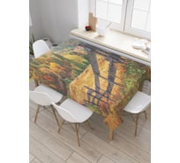 Прямоугольная скатерть JoyArty Заборчик на холмах из сатена tc_19299_120x145