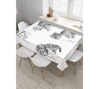 Прямоугольная скатерть JoyArty Забавные котята из сатена tc_28431_120x145