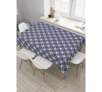 Прямоугольная скатерть JoyArty Силуэты этнических фигур из сатена tc_33441_120x145