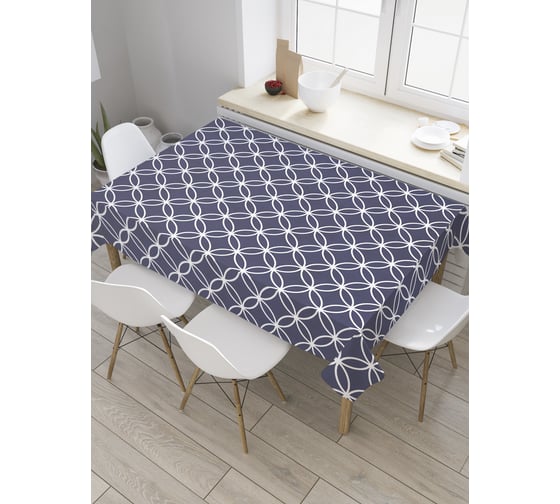 Прямоугольная скатерть JoyArty Силуэты этнических фигур из сатена tc_33441_120x145 1