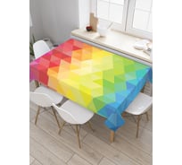 Прямоугольная скатерть JoyArty Разноцветные ромбы из сатена tc_21778_120x145