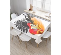 Прямоугольная скатерть JoyArty Рок гитара из сатена tc_29173_120x145