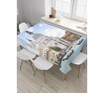 Прямоугольная скатерть JoyArty Собор у реки из сатена tc_8953_120x145