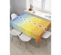 Прямоугольная скатерть JoyArty Семь чакр из сатена tc_28848_120x145
