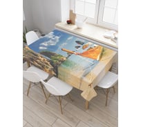 Прямоугольная скатерть JoyArty Прогулочная лодка из сатена tc_29204_120x145