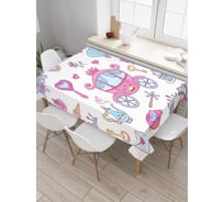 Прямоугольная скатерть JoyArty Заботы принцессы из сатена tc_19089_120x145