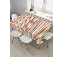 Прямоугольная скатерть JoyArty Разноцветные полосы из сатена tc_28385_120x145
