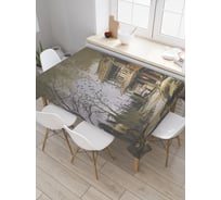 Прямоугольная скатерть JoyArty Заброшенный дом из сатена tc_19830_120x145