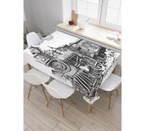 Прямоугольная скатерть JoyArty Старинный паровоз из сатена tc_22391_120x145