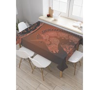 Прямоугольная скатерть JoyArty Загадочный единорог из сатена tc_19521_120x145