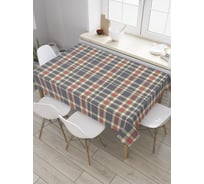 Прямоугольная скатерть JoyArty Потертая клетка из сатена tc_31129_120x145