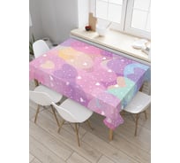 Прямоугольная скатерть JoyArty Галактика любви из сатена tc_29434_120x145