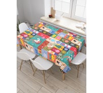 Прямоугольная скатерть JoyArty Встречай новый год из сатена tc_20058_120x145