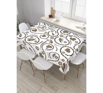 Прямоугольная скатерть JoyArty Завитки пейсли из сатена tc_28351_120x145