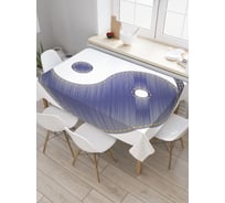 Прямоугольная скатерть JoyArty Прошитый Инь и ян из сатена tc_18599_120x145