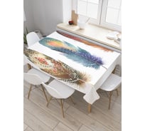 Прямоугольная скатерть JoyArty Галактические перья из сатена tc_20240_120x145