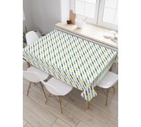 Прямоугольная скатерть JoyArty Разноцветные диагональные швы из сатена tc_31799_120x145