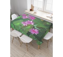 Прямоугольная скатерть JoyArty Водяные лилии из сатена tc_29686_120x145
