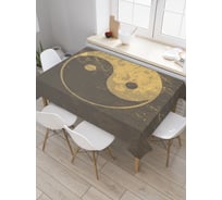 Прямоугольная скатерть JoyArty Старый Инь и ян из сатена tc_18579_120x145