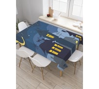 Прямоугольная скатерть JoyArty Сказочная ночь из сатена tc_29835_120x145