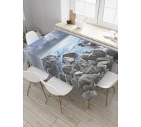 Прямоугольная скатерть JoyArty Камни моря из сатена tc_8780_120x145
