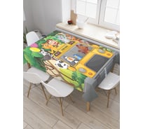 Прямоугольная скатерть JoyArty Зообус из сатена tc_37593_120x145