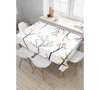 Прямоугольная скатерть JoyArty Сезонные ветки из сатена tc_6940_120x145