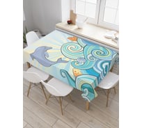 Прямоугольная скатерть JoyArty Сказочный дельфин из сатена tc_20430_120x145