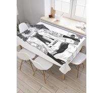 Прямоугольная скатерть JoyArty Живописная девушка из сатена tc_30396_120x145