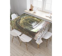 Прямоугольная скатерть JoyArty Заросший коридор из сатена tc_19836_120x145
