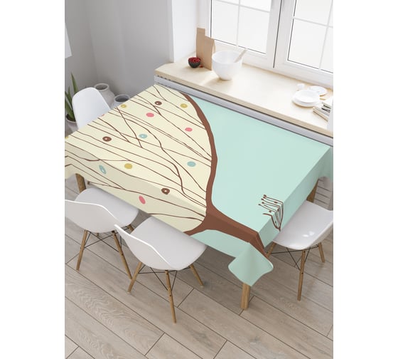 Прямоугольная скатерть JoyArty Простое дерево из сатена tc_21380_120x145 1