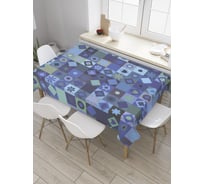 Прямоугольная скатерть JoyArty Геометрическая мозаика из сатена tc_35051_120x145