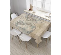 Прямоугольная скатерть JoyArty Древняя карта из сатена tc_9045_120x145