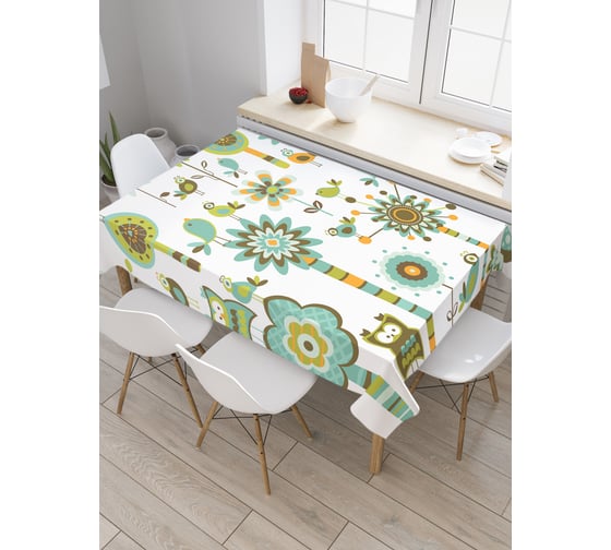 Прямоугольная скатерть JoyArty Дорожные знаки из сатена tc_30989_120x145 1